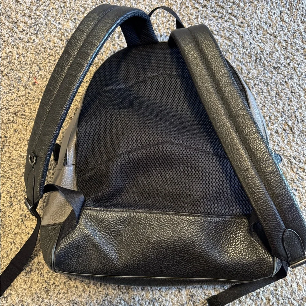 Coach Gray Leather Backpack for Men - Picture 6 of 6